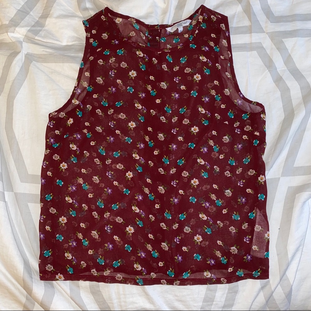 New Look floral sheer top
